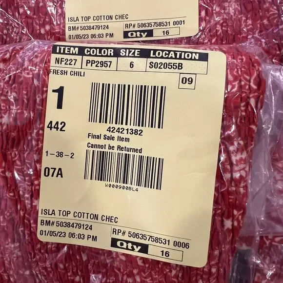 NWT Madewell Fresh Chili Red Lucie Floral Smocked Peplum Top - Picture 9 of 10